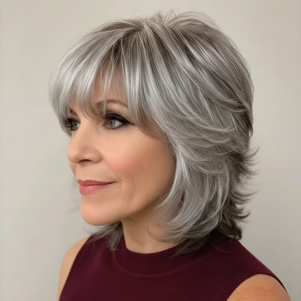 Weicher gestufter Schulterschnitt