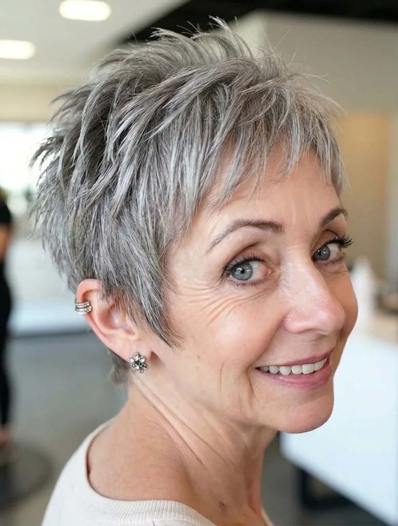 Abgehackter Pixie-Schnitt