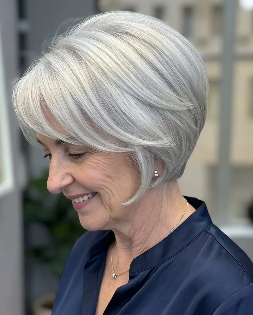 Glatter abgerundeter Bob