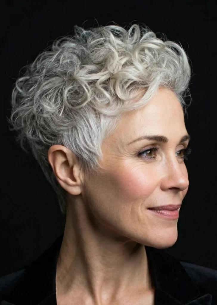 Lockiger Pixie-Schnitt