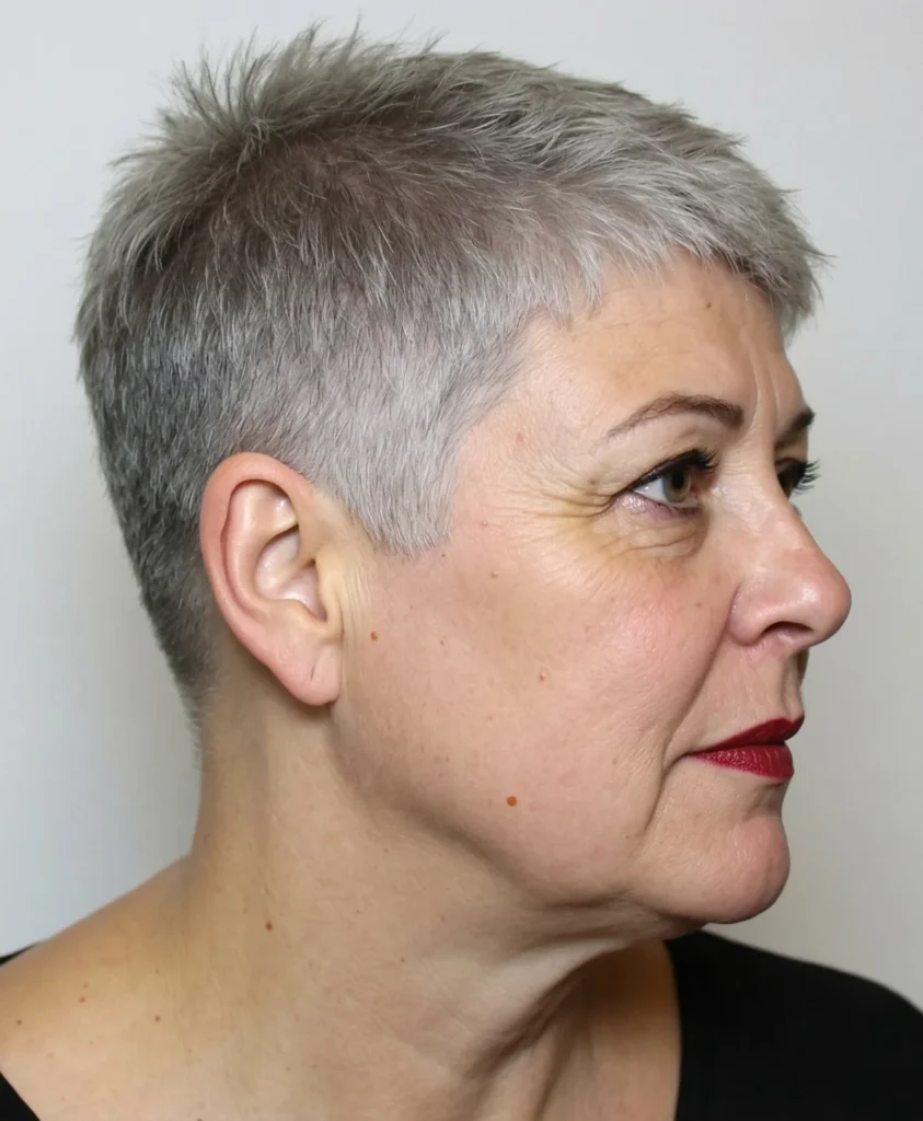 Minimalistischer Kurzhaarschnitt