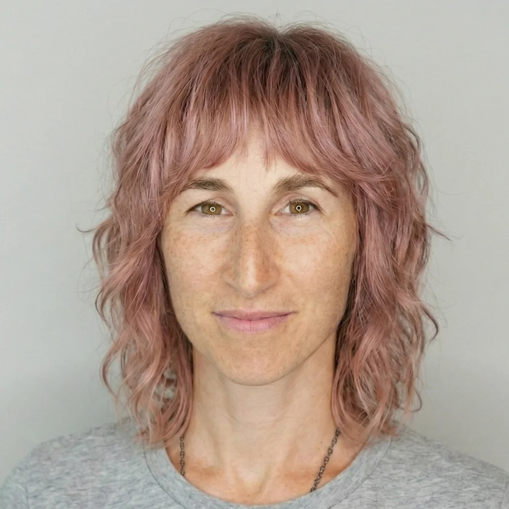 Schulterlanger Shag mit Textur