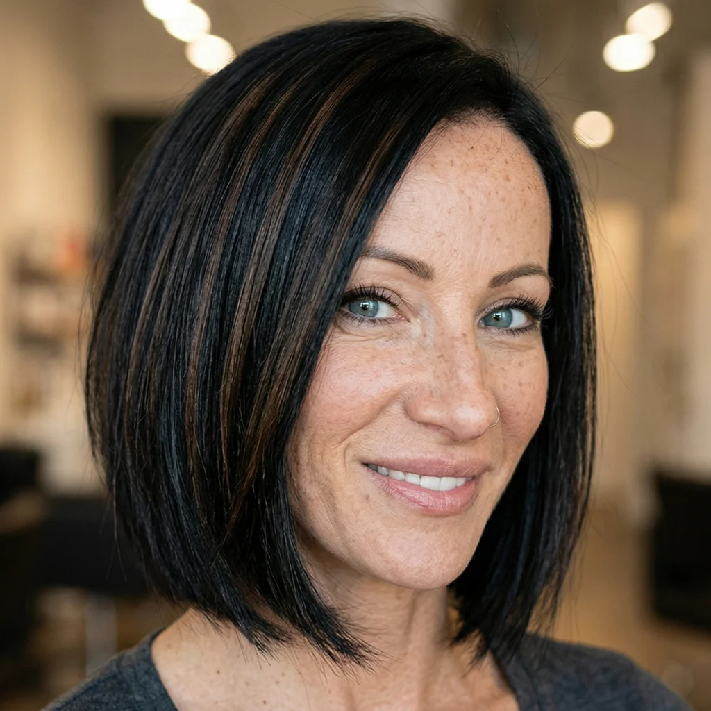 Stumpfer Schnitt mit weichen Spitzen