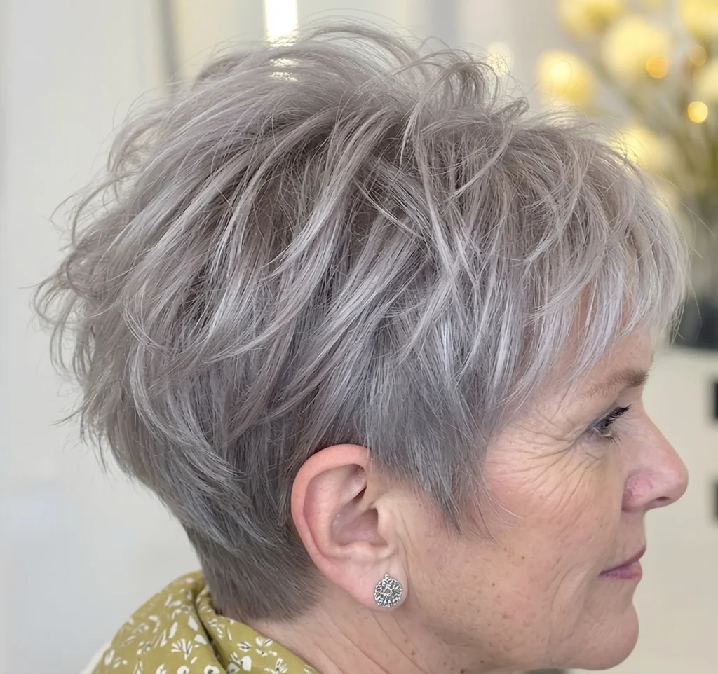 Zerzauste kurze Stufen