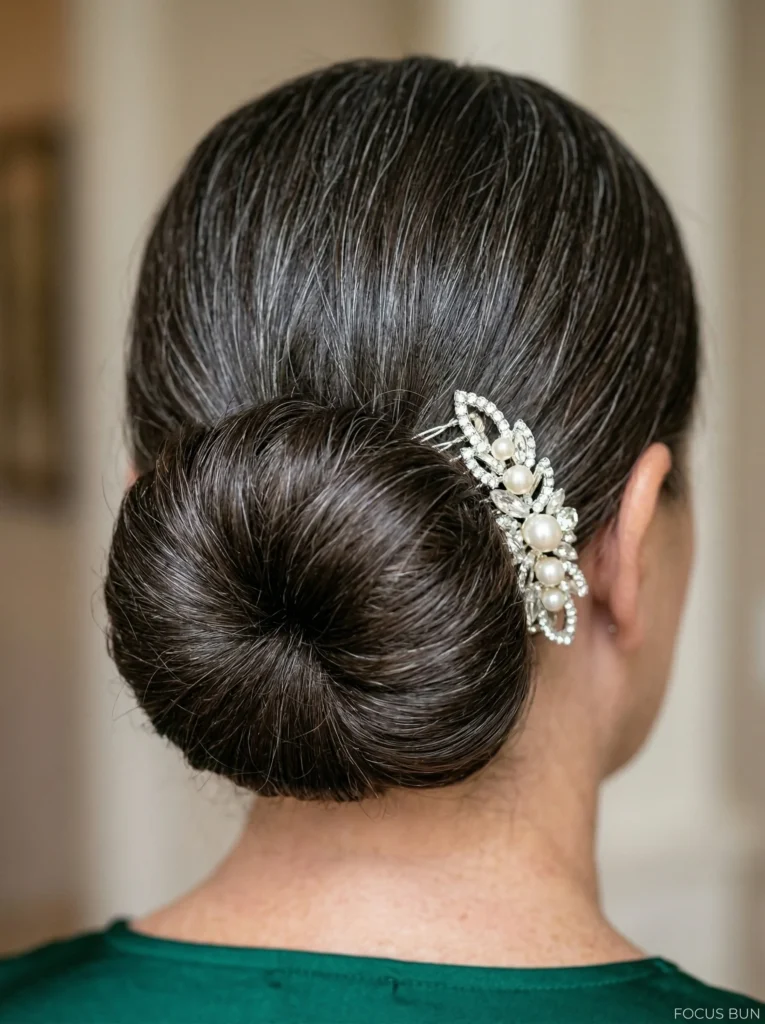 Glatter Eleganter Dutt