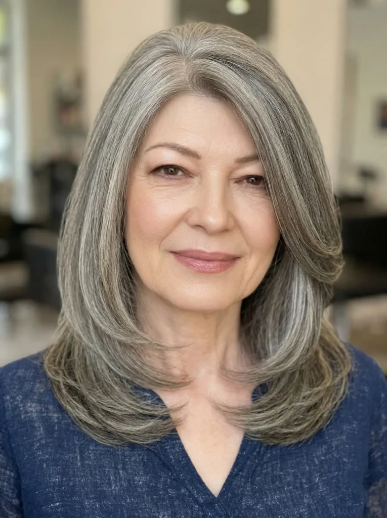 Elegantes Föhnen mit abgerundeten Stufen