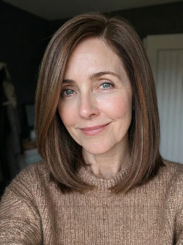 Gediegener Lob mit tiefem Seitenscheitel