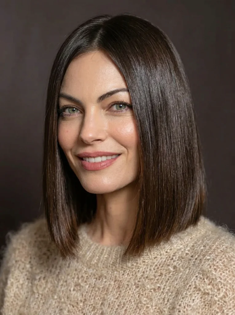 Glatter Blunt Cut mit glänzendem Finish