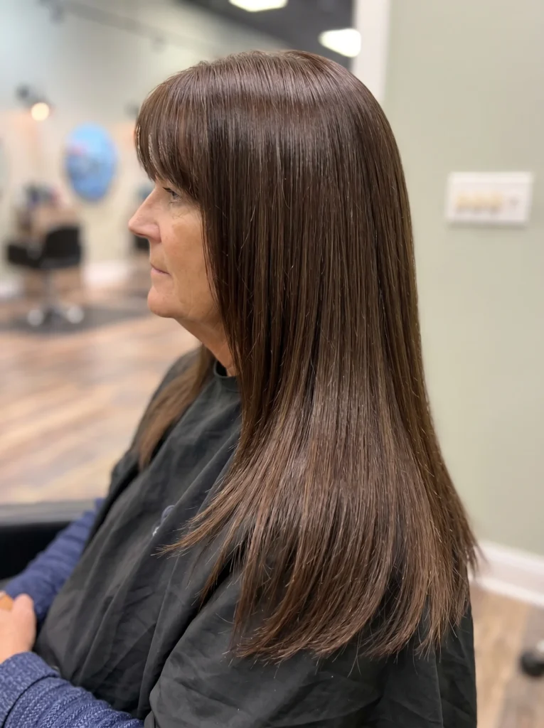 Glattes Haar mit auslaufenden Spitzen