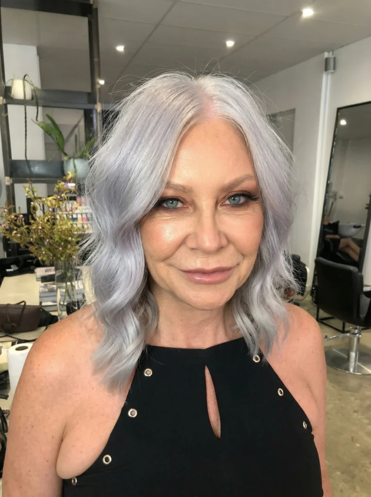 Luftige Stufen mit Platin-Silber