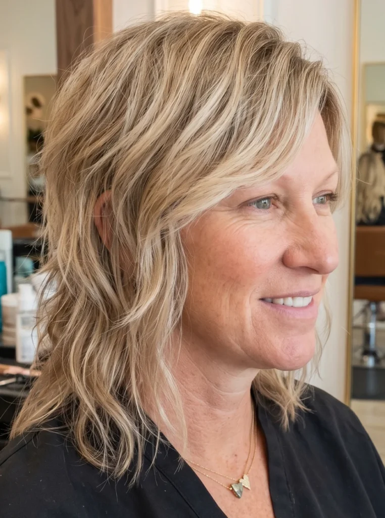 Mullet Bob Hybrid für Frauen ab 50 mit trendigem Stil