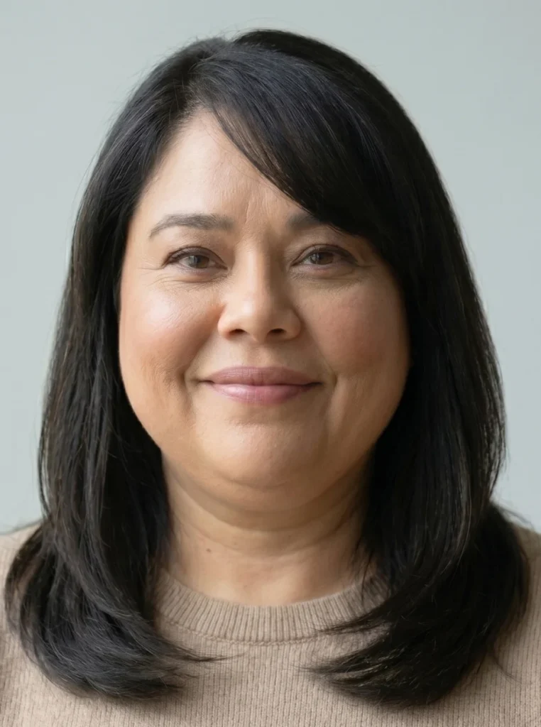 seitlich-gefoehnter-pony-mittellanges-haar-frauen-ab-50-rundes-gesicht