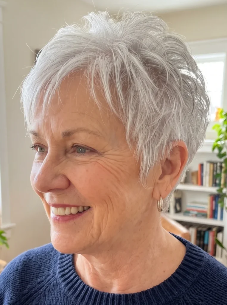 Pflegeleichter Wash und Wear Pixie für Frauen ab 50