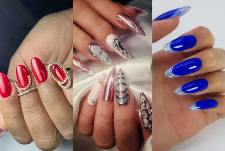 Trendige Nagelkunst mit modernen Designs, kreative Nail Art in verschiedenen Farben und Stilen für einen angesagten Look