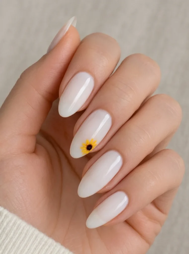 Schlichte Mandelnägel für den Alltag in Nude- und Milchtönen, elegantes minimalistisches Nageldesign für einen sauberen Look